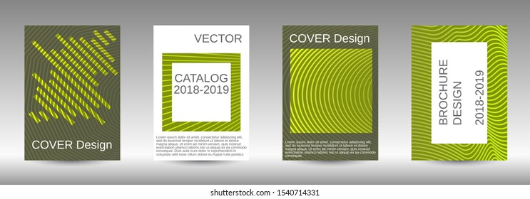 Cover design template set. Abstract cover. Positive design template. Creative backgrounds with abstract gradient linear waves to create a fashionable  banner, poster.