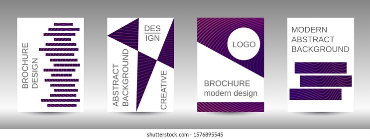 Cover design template set. Abstract cover. Positive design template. Creative backgrounds with abstract gradient linear waves to create a fashionable  banner, poster.