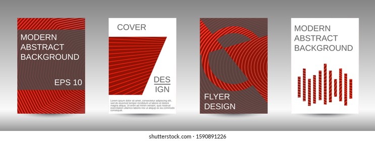 Cover design template set. Abstract cover. Positive design template. Creative backgrounds with abstract gradient linear waves to create a fashionable  banner, poster.