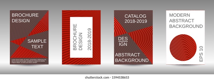 Cover design template set. Abstract cover. Positive design template. Creative backgrounds with abstract gradient linear waves to create a fashionable  banner, poster.