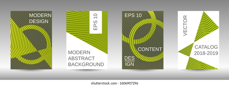 Cover design template set. Abstract cover. Positive design template. Creative backgrounds with abstract gradient linear waves to create a fashionable  banner, poster.