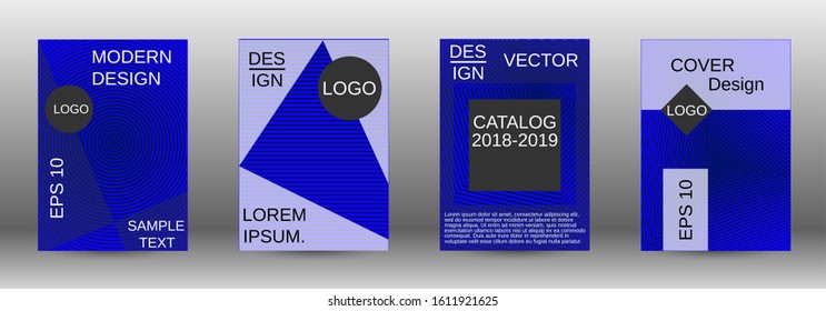 Cover design template set. Abstract cover. Positive design template. Creative backgrounds with abstract gradient linear waves to create a fashionable  banner, poster.
