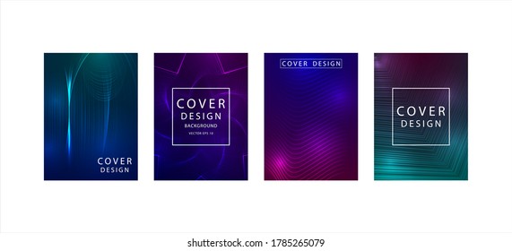Plantilla de diseño de portada con líneas y formas abstractas. Fondo de portada moderno para la presentación de decoración, afiche, folleto, catálogo, libro, revista. Ilustración vectorial.
