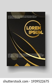 Cover design template set with abstract lines modern different color gradient style on background for decoration presentation, brochure, catalog, poster, book, magazine etc. Vector Illustration