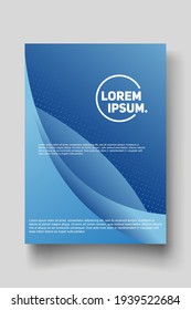 Plantilla de diseño de portada con líneas abstractas estilo moderno de gradiente de color diferente en el fondo para la presentación de decoración, folleto, catálogo, afiche, libro, revista, etc. Ilustración vectorial