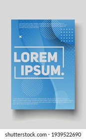 Cover design template set with abstract lines modern different color gradient style on background for decoration presentation, brochure, catalog, poster, book, magazine etc. Vector Illustration