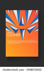 Cover design template set with abstract lines modern different color gradient style on background for decoration presentation, brochure, catalog, poster, book, magazine etc. Vector Illustration