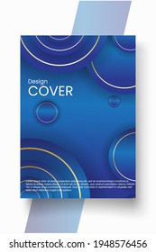 Cover design template set with abstract lines modern different color gradient style on background for decoration presentation, brochure, catalog, poster, book, magazine etc. Vector Illustration