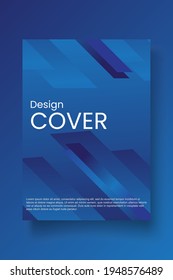 Cover design template set with abstract lines modern different color gradient style on background for decoration presentation, brochure, catalog, poster, book, magazine etc. Vector Illustration