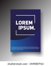 Plantilla de diseño de portada con líneas abstractas estilo moderno de gradiente de color diferente en el fondo para la presentación de decoración, folleto, catálogo, afiche, libro, revista, etc. Ilustración vectorial