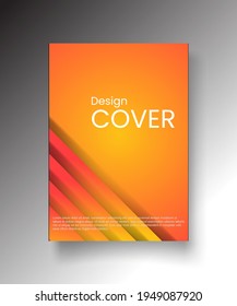 Cover design template set with abstract lines modern different color gradient style on background for decoration presentation, brochure, catalog, poster, book, magazine etc. Vector Illustration