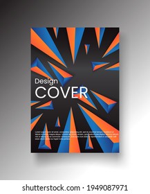 Cover design template set with abstract lines modern different color gradient style on background for decoration presentation, brochure, catalog, poster, book, magazine etc. Vector Illustration