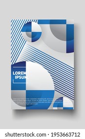 Cover-Design-Template-Set mit abstrakten Linien modernen Farbverlauf-Stil auf dem Hintergrund für Dekorations-Präsentation, Broschüre, Katalog, Poster, Buch, Magazin etc. Vektorgrafik