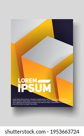 Cover design template set with abstract lines modern different color gradient style on background for decoration presentation, brochure, catalog, poster, book, magazine etc. Vector Illustration