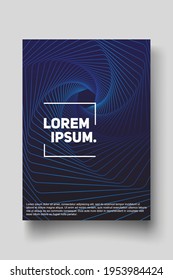 Cover design template set with abstract lines modern different color gradient style on background for decoration presentation, brochure, catalog, poster, book, magazine etc. Vector Illustration