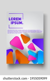 Cover design template set with abstract lines modern different color gradient style on background for decoration presentation, brochure, catalog, poster, book, magazine etc. Vector Illustration