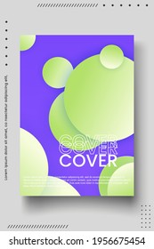 Cover design template set with abstract lines modern different color gradient style on background for decoration presentation, brochure, catalog, poster, book, magazine etc. Vector Illustration