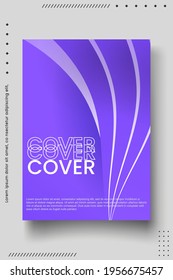 Cover design template set with abstract lines modern different color gradient style on background for decoration presentation, brochure, catalog, poster, book, magazine etc. Vector Illustration