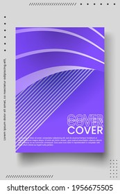 Cover design template set with abstract lines modern different color gradient style on background for decoration presentation, brochure, catalog, poster, book, magazine etc. Vector Illustration