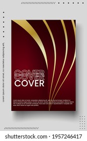 Cover design template set with abstract lines modern different color gradient style on background for decoration presentation, brochure, catalog, poster, book, magazine etc. Vector Illustration