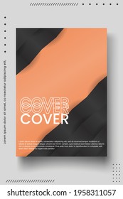 Cover design template set with abstract lines modern different color gradient style on background for decoration presentation, brochure, catalog, poster, book, magazine etc. Vector Illustration