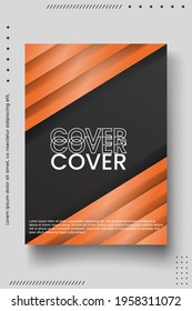 Cover design template set with abstract lines modern different color gradient style on background for decoration presentation, brochure, catalog, poster, book, magazine etc. Vector Illustration