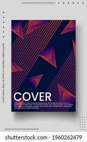 Cover design template set with abstract lines modern different color gradient style on background for decoration presentation, brochure, catalog, poster, book, magazine etc. Vector Illustration