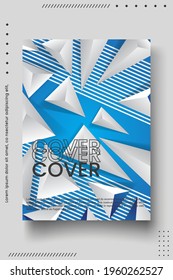 Cover design template set with abstract lines modern different color gradient style on background for decoration presentation, brochure, catalog, poster, book, magazine etc. Vector Illustration