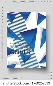 Cover design template set with abstract lines modern different color gradient style on background for decoration presentation, brochure, catalog, poster, book, magazine etc. Vector Illustration