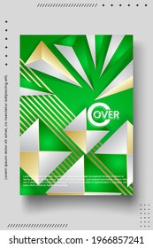 Cover design template set with Abstract Polygons and Lines on Vector Background. perfect for decoration presentation, brochure, catalog, poster, book, magazine etc. Vector Illustration