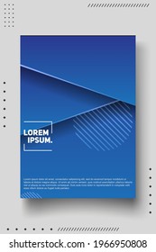Plantilla de diseño de portada con líneas abstractas estilo moderno de gradiente de color diferente en el fondo para la presentación de decoración, folleto, catálogo, afiche, libro, revista, etc. Ilustración vectorial