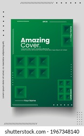 Plantilla de diseño de portada con líneas abstractas estilo moderno de gradiente de color diferente en el fondo para la presentación de decoración, folleto, catálogo, afiche, libro, revista, etc. Ilustración vectorial