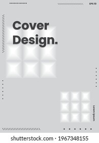 Cover design template set with Abstract Polygons and Lines on Vector Background. perfect for decoration presentation, brochure, catalog, poster, book, magazine etc. Vector Illustration