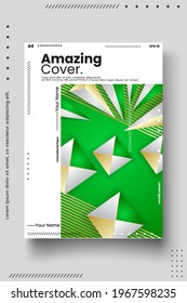 Cover design template set with abstract lines modern different color gradient style on background for decoration presentation, brochure, catalog, poster, book, magazine etc. Vector Illustration