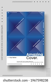 Cover design template set with abstract lines modern different color gradient style on background for decoration presentation, brochure, catalog, poster, book, magazine etc. Vector Illustration