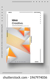 Cover design template set with abstract lines modern different color gradient style on background for decoration presentation, brochure, catalog, poster, book, magazine etc. Vector Illustration