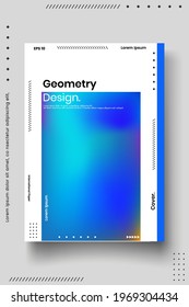 Cover design template set with abstract lines modern different color gradient style on background for decoration presentation, brochure, catalog, poster, book, magazine etc. Vector Illustration