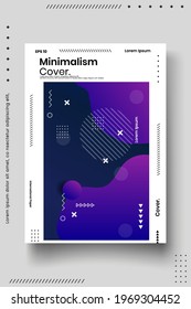 Cover design template set with abstract lines modern different color gradient style on background for decoration presentation, brochure, catalog, poster, book, magazine etc. Vector Illustration