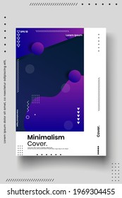 Cover design template set with abstract lines modern different color gradient style on background for decoration presentation, brochure, catalog, poster, book, magazine etc. Vector Illustration