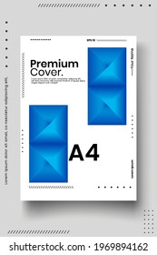 Cover design template set with abstract lines modern different color gradient style on background for decoration presentation, brochure, catalog, poster, book, magazine etc. Vector Illustration