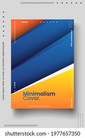 Cover design template set with abstract lines modern different color gradient style on background for decoration presentation, brochure, catalog, poster, book, magazine etc. Vector Illustration