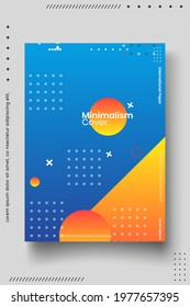 Cover design template set with abstract lines modern different color gradient style on background for decoration presentation, brochure, catalog, poster, book, magazine etc. Vector Illustration