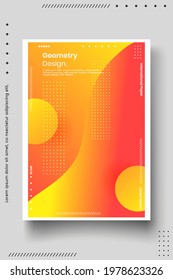 Cover design template set with abstract lines modern different color gradient style on background for decoration presentation, brochure, catalog, poster, book, magazine etc. Vector Illustration