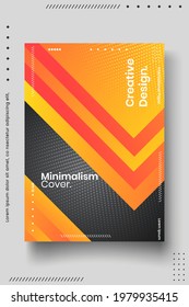 Cover design template set with abstract lines modern different color gradient style on background for decoration presentation, brochure, catalog, poster, book, magazine etc. Vector Illustration