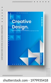 Cover design template set with abstract lines modern different color gradient style on background for decoration presentation, brochure, catalog, poster, book, magazine etc. Vector Illustration