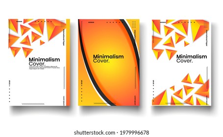 Cover design template set with abstract lines modern different color gradient style on background for decoration presentation, brochure, catalog, poster, book, magazine etc. Vector Illustration