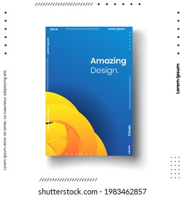 Cover-Design-Template-Set mit abstrakten Linien modernen Farbverlauf-Stil auf dem Hintergrund für Dekorations-Präsentation, Broschüre, Katalog, Poster, Buch, Magazin etc. Vektorgrafik
