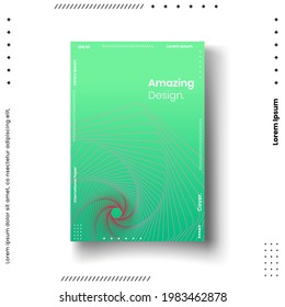 Cover design template set with abstract lines modern different color gradient style on background for decoration presentation, brochure, catalog, poster, book, magazine etc. Vector Illustration