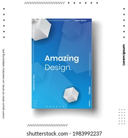Cover design template set with abstract lines modern different color gradient style on background for decoration presentation, brochure, catalog, poster, book, magazine etc. Vector Illustration
