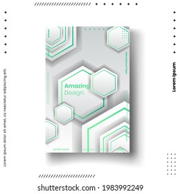 Cover design template set with abstract lines modern different color gradient style on background for decoration presentation, brochure, catalog, poster, book, magazine etc. Vector Illustration